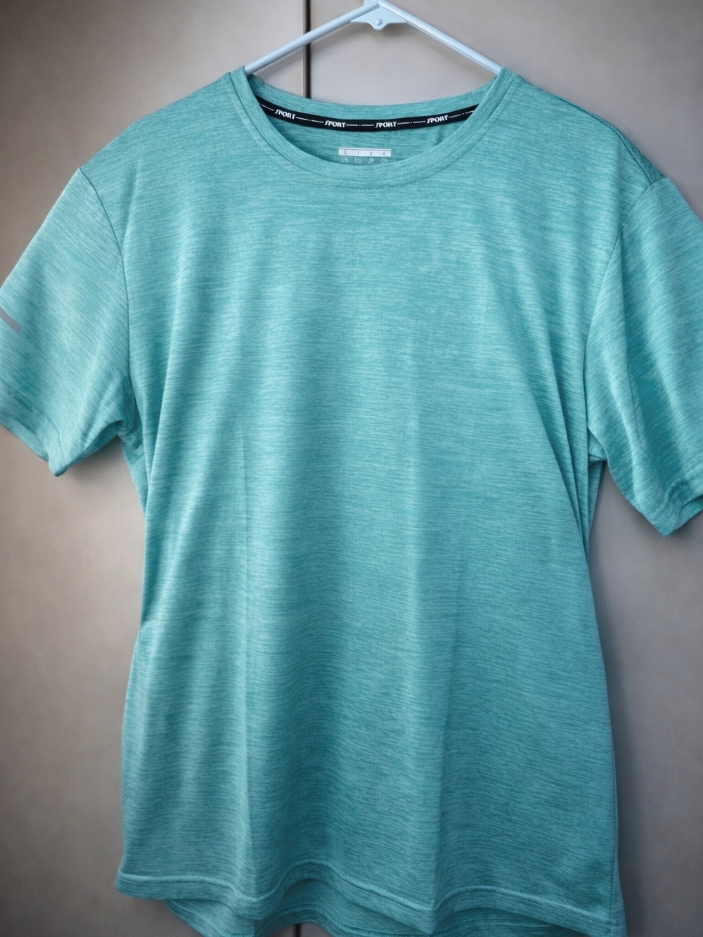 Light Teal Athletic Tee - Performance Short Sleeve